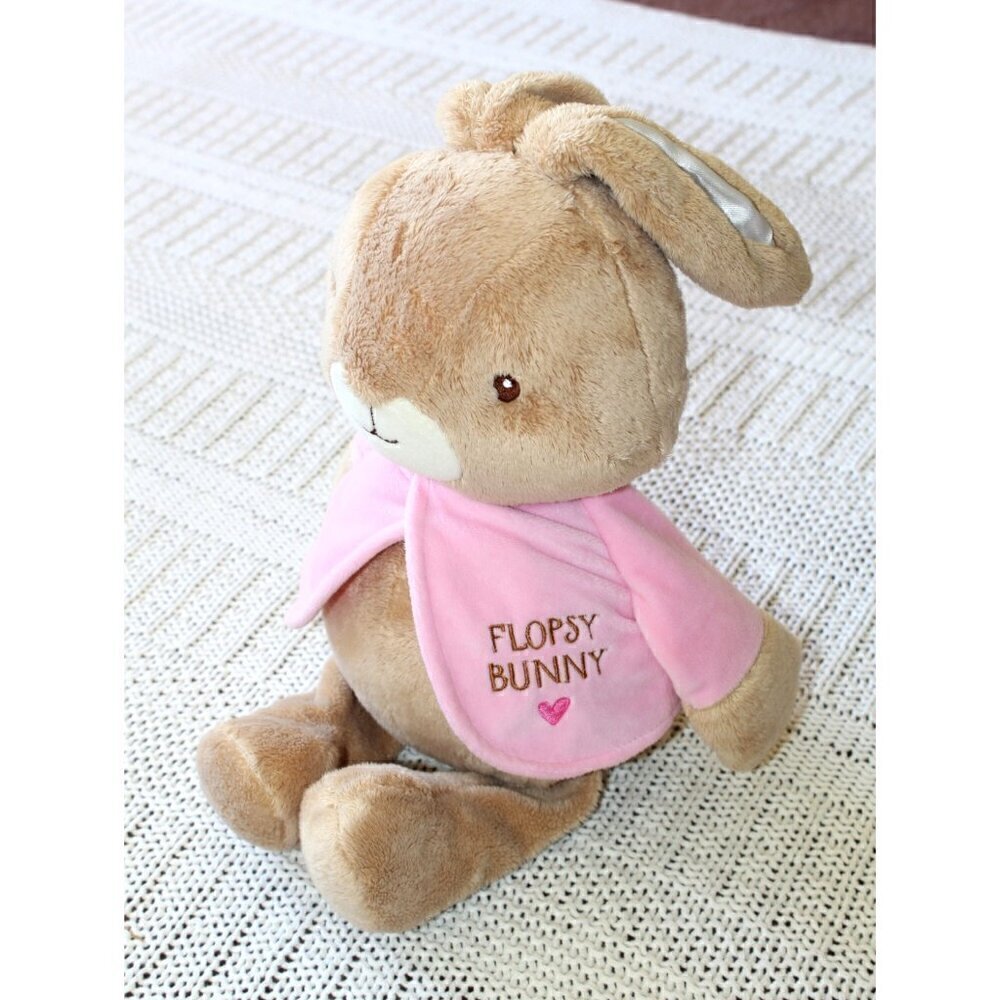 Beatrix Potter Flopsy Bunny Pink Coat Rabbit Plush Stuffed animal Kids favorite